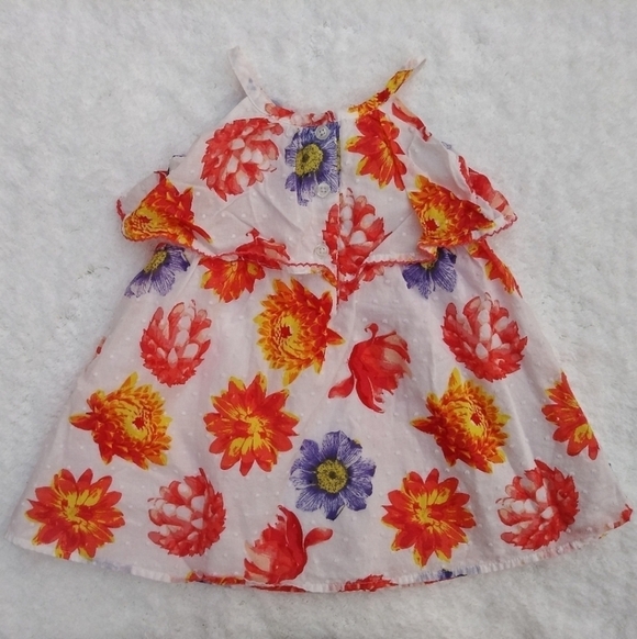 2 Baby Girl Dresses - Floral & India Palace Print - Picture 5 of 15